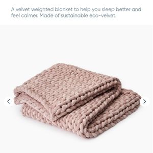 Bearaby Velvet Napper chunky knit weighted blanket